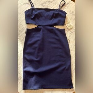 Altar’d State Medium Spring Navy Cut Out Body Con Dress New